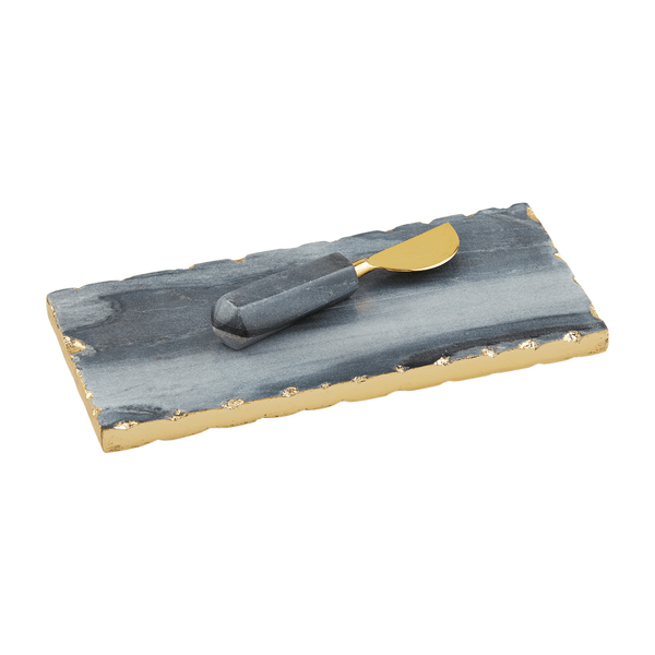 MudPie Serving Platter Gray Marble Everything Plate