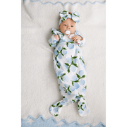 MudPie Unclassified Blue Scallop Chenille Blanket