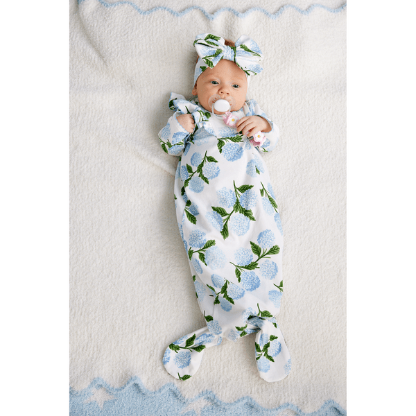 MudPie Unclassified Blue Scallop Chenille Blanket