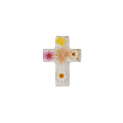 MudPie Unclassified Dried Yellow Flower Resin Cross