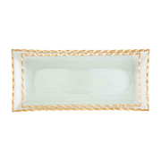 MudPie Unclassified Gold Edge Glass Tray Set
