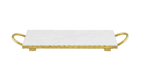 MudPie Unclassified Gold & Marble Board with Handles