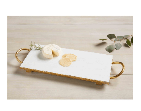 MudPie Unclassified Gold & Marble Board with Handles