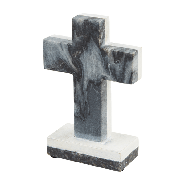 MudPie Unclassified Gray Marble Wood Cross