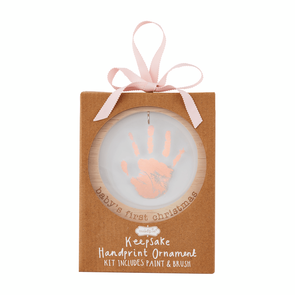 MudPie Unclassified Pink acrylic handprint ornament