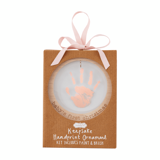 MudPie Unclassified Pink acrylic handprint ornament