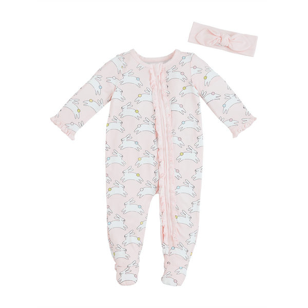 MudPie Unclassified Pink Bunny Baby Sleeper