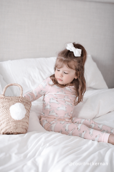 MudPie Unclassified Pink bunny toddler pajamas