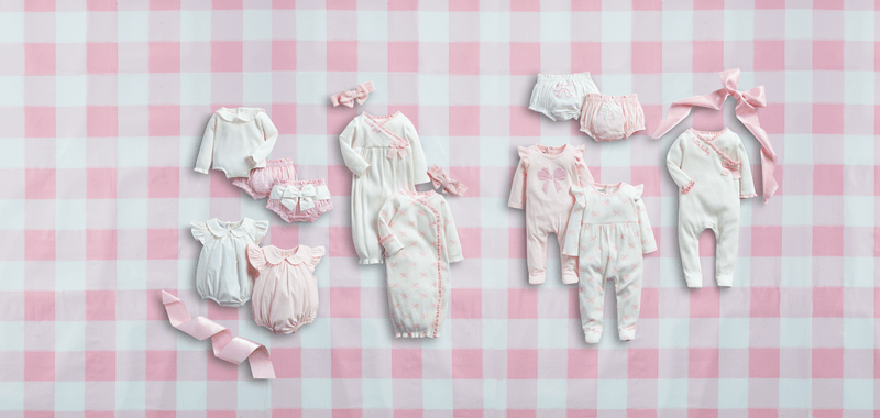 MudPie Unclassified Pink Chainstitch Baby Sleeper