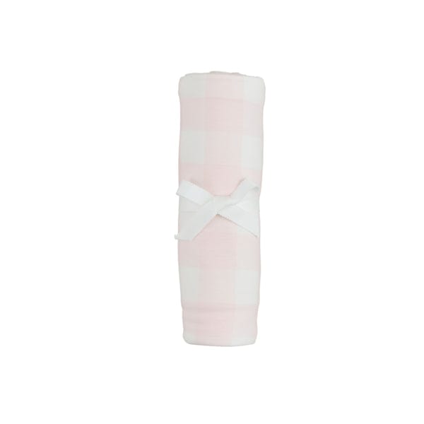 MudPie Unclassified Pink Gingham Stretchy Swaddle