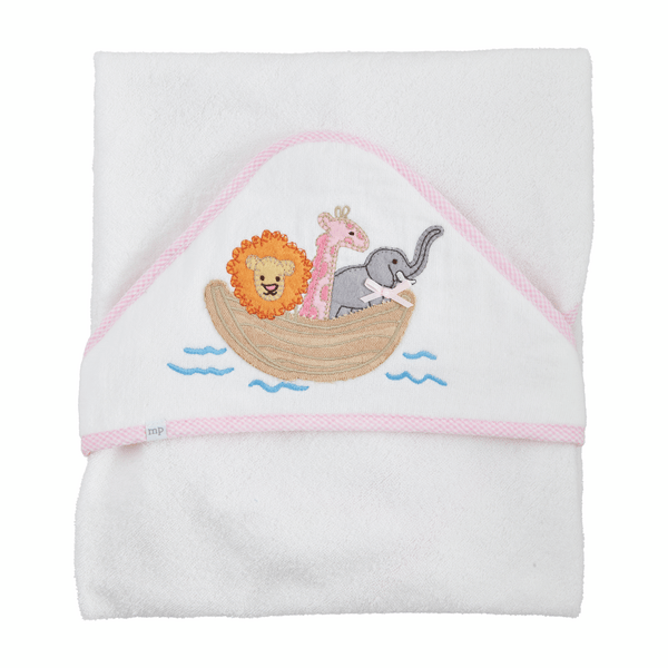 MudPie Unclassified Pink Noah's Ark Hooded Towel