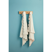 MudPie Unclassified Pink Scallop Chenille Blanket