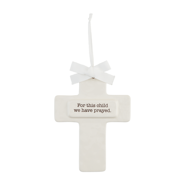 MudPie Unclassified White Ceramic Keepsake Cross