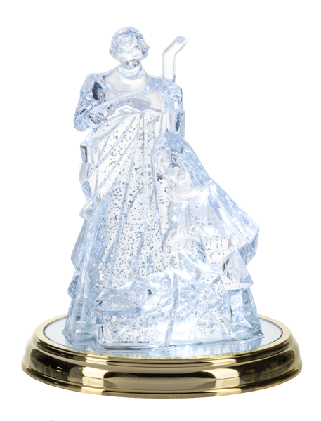 LED Light Up Shimmer Holy Family Figurine