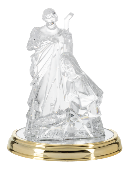 LED Light Up Shimmer Holy Family Figurine