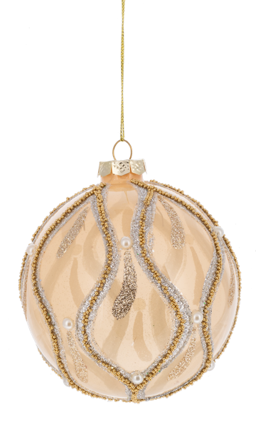 Icy Teardrop Ball Ornaments - Gold