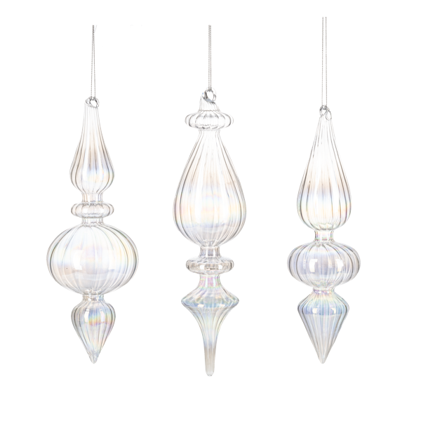 Iridescent Finial Ornaments