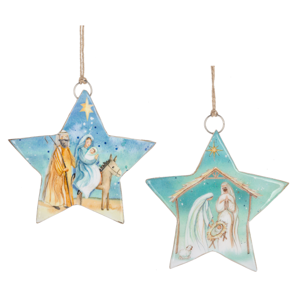 Watercolor Holy Family Ornaments