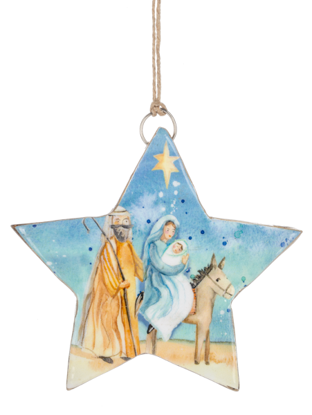 Watercolor Holy Family Ornaments