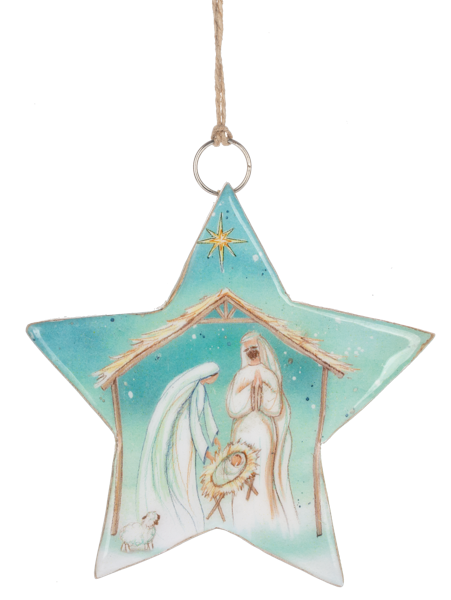 Watercolor Holy Family Ornaments