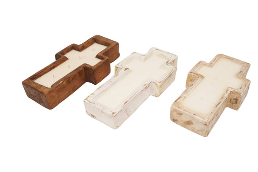 My Amigos Imports Cross Dough Bowl-Candle Ready-6x12-Small-3 Color Choices: Waxed