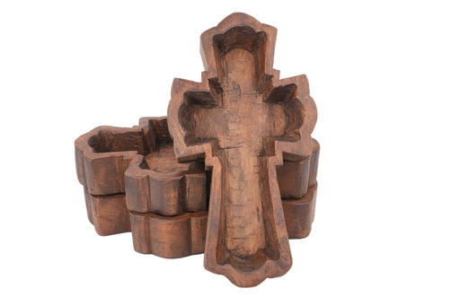 My Amigos Imports Hope Cross Dough Bowl-6x11 in-Candle Ready-Two Colors-Hope: Waxed