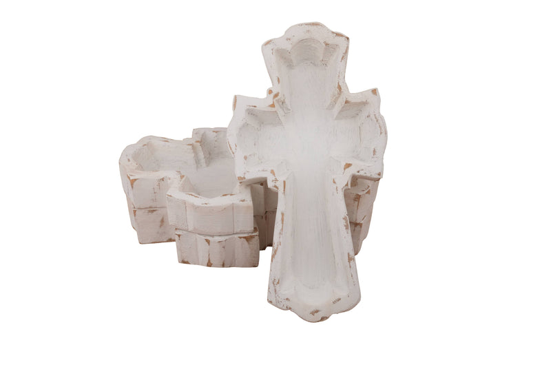 My Amigos Imports Hope Cross Dough Bowl-6x11 in-Candle Ready-Two Colors-Hope: Waxed