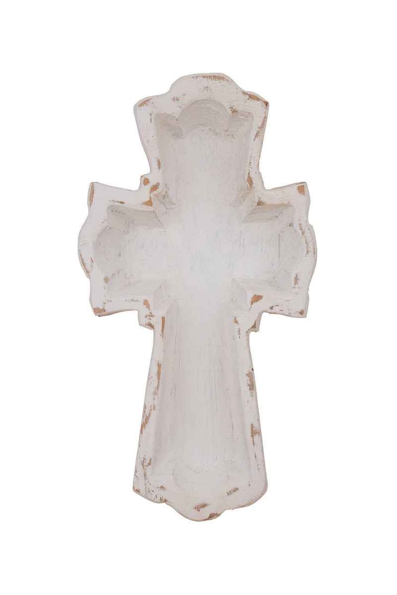 My Amigos Imports Hope Cross Dough Bowl-6x11 in-Candle Ready-Two Colors-Hope: Waxed