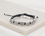 My Saint My Hero Benedictine Blessing Bracelet - Silver Medals