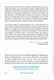 My Saint My Hero Benedictine Blessing Bracelet - Silver Medals