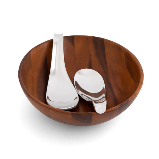 Nambe Bowls Yin Yang Salad Bowl w/Servers