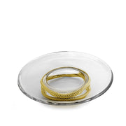 Nambe Cake Stand Braid Gold Cake Plate