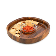 Nambe Serving Accessories Braid Glass Chip & Dip