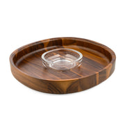 Nambe Serving Accessories Braid Glass Chip & Dip