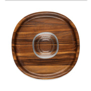 Nambe Serving Accessories Braid Glass Chip & Dip