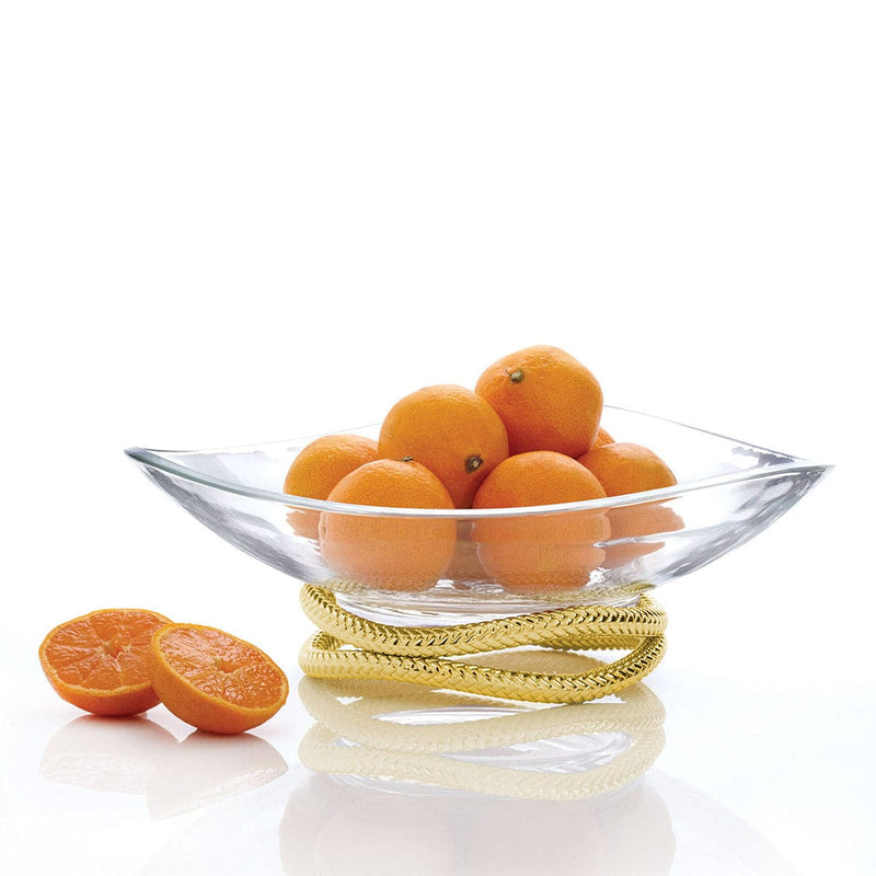 Nambe Unclassified Braid Gold Centerpiece Bowl