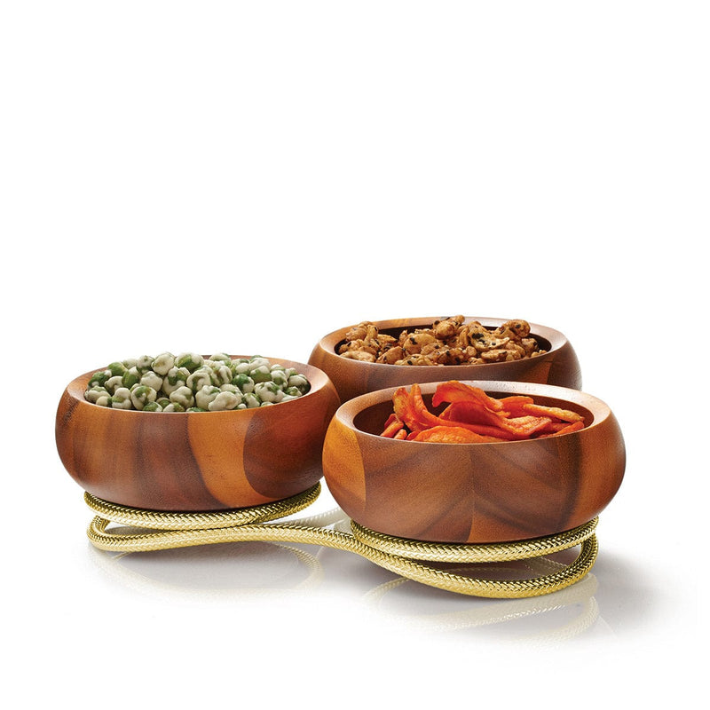 Nambe Unclassified Braid Gold Condiment Server