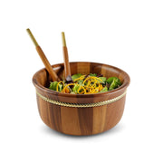 Nambe Unclassified Braid Gold Round Salad Bowl
