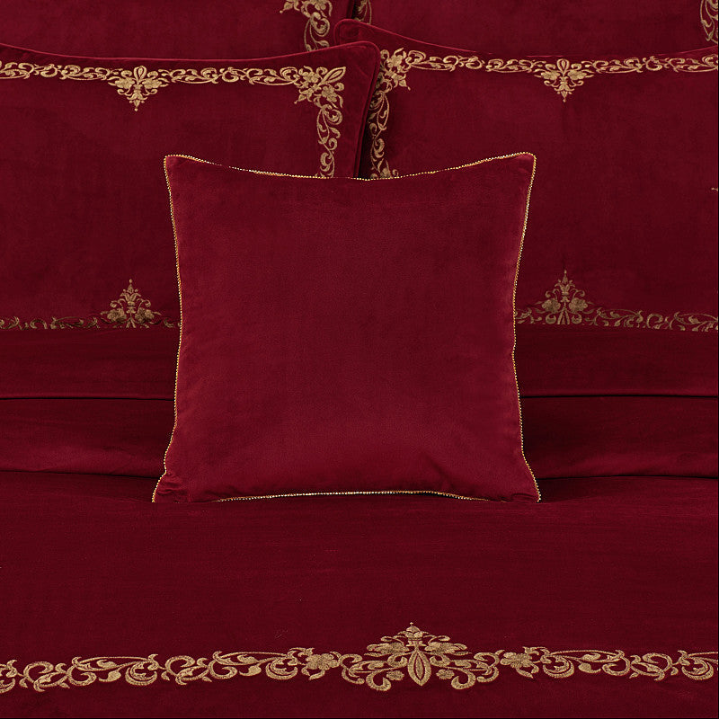 Noelle 18" Square Embellished Decorative Throw Pillow