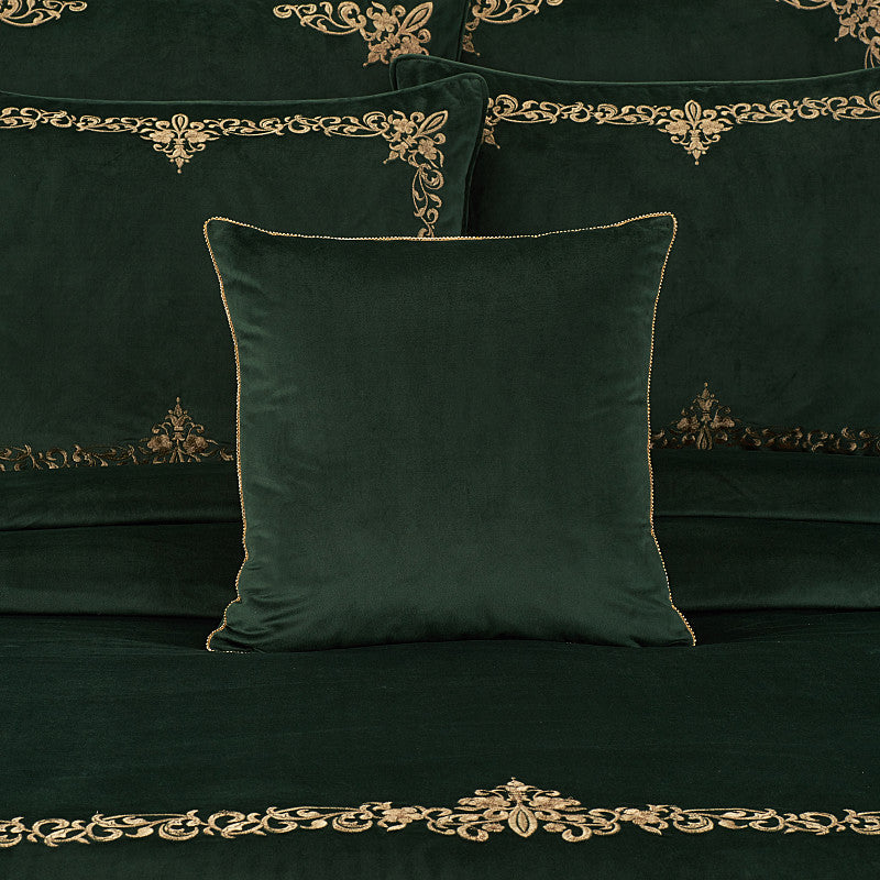 Noelle 18" Square Embellished Decorative Throw Pillow