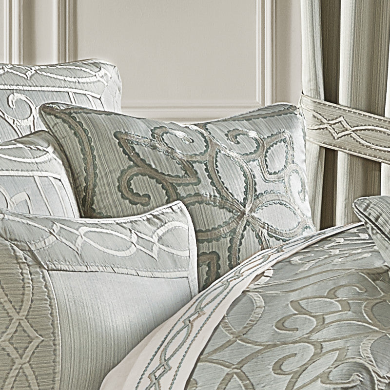 Nouveau 18" Square Embellished Decorative Throw Pillow