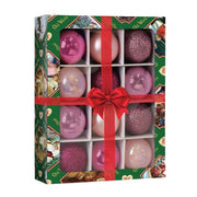 Old World Christmas 12 Count 1.5" Posh Pink Balls Ornament
