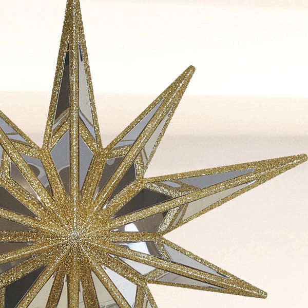 Old World Christmas 12" Gold Double-Sided Mirrored Star Tree Topper