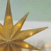 Old World Christmas 12" Lit Gold Glitter Star Tree Topper