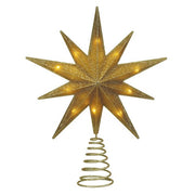 Old World Christmas 12" Lit Gold Glitter Star Tree Topper