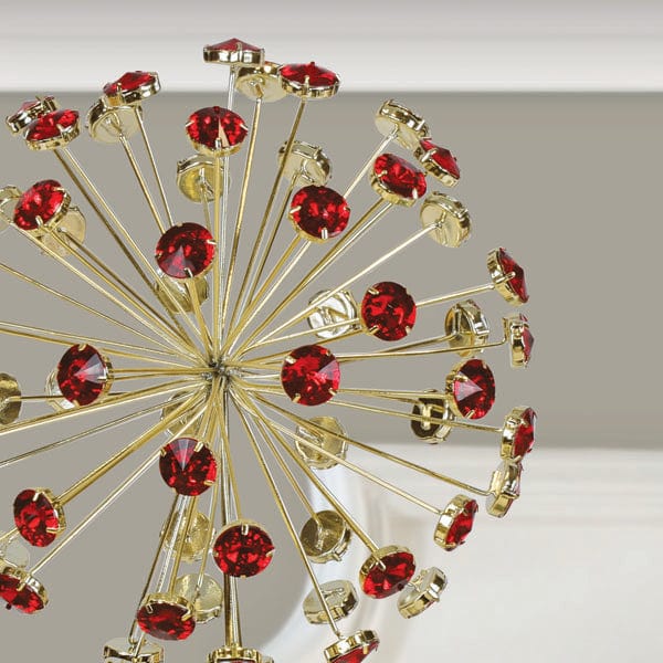 Old World Christmas 12" Red Crystal Burst Tree Topper