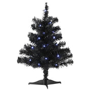 Old World Christmas 18" Mini Black Tree Pre-lit
