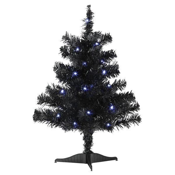 Old World Christmas 18" Mini Black Tree Pre-lit