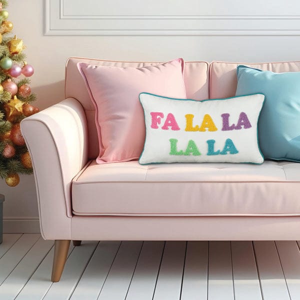 Old World Christmas 20" Fa La La La La Rectangle Pillow