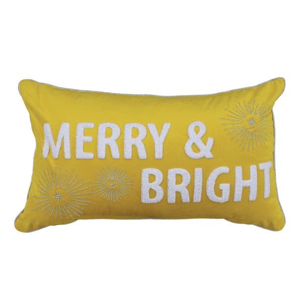 Old World Christmas 20" Merry & Bright Rectangle Pillow